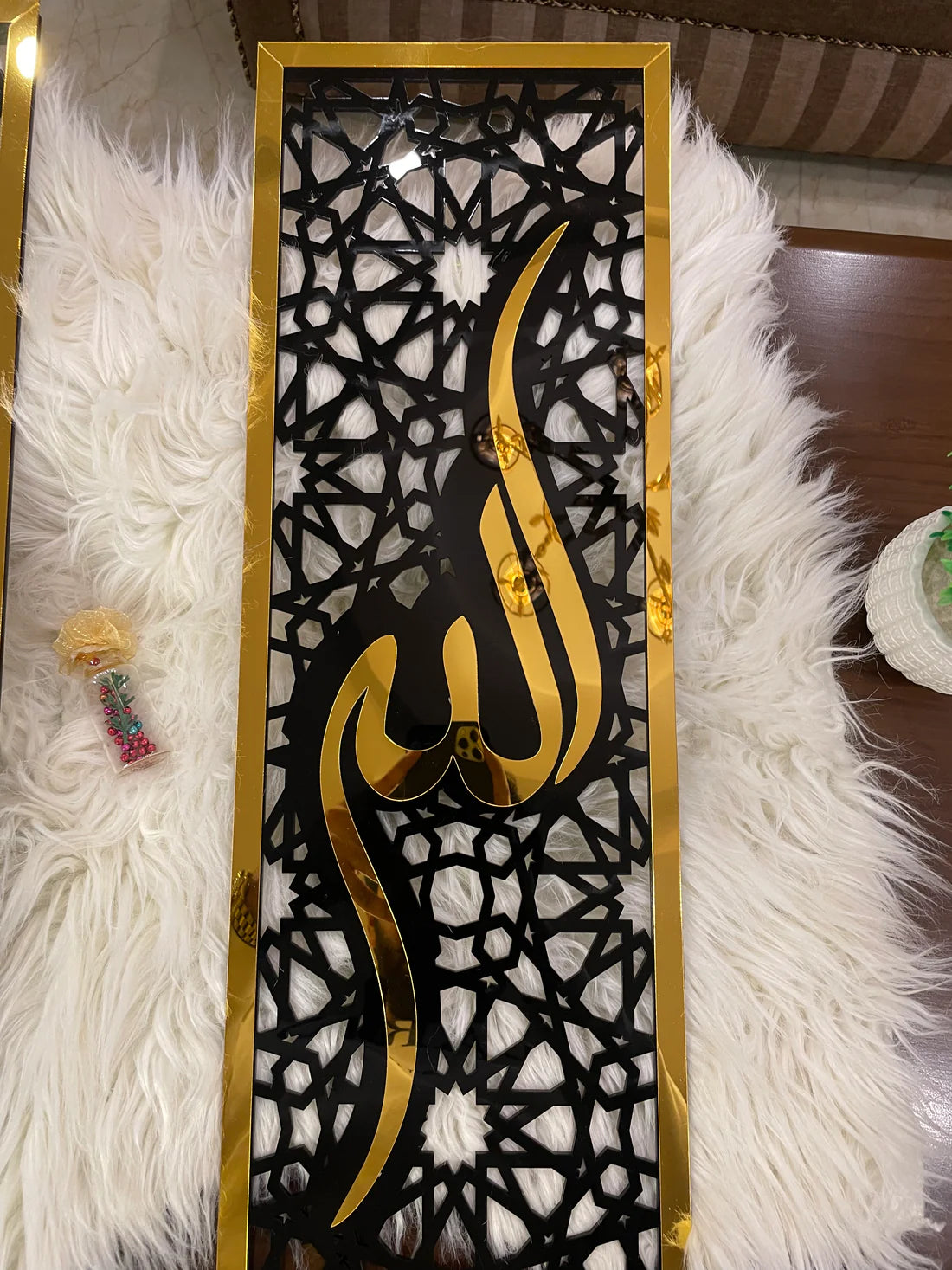 Set of 3 Islamic Wall Art – Allah, Prophet Muhammad (SAW), & Kaaba