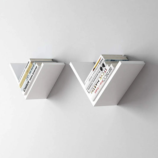 V Shape Wall Mounted Book shelf 2 Pcs