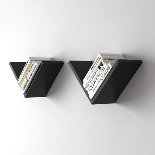 V Shape Wall Mounted Book shelf 2 Pcs