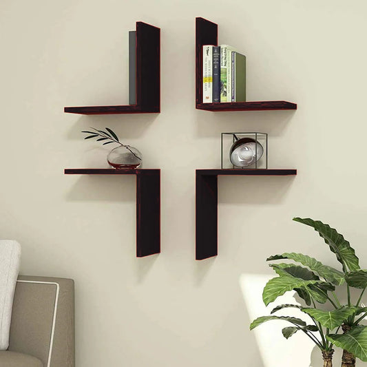 New L shaped Wall Shelves (set of 4) Wall Decoration