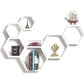 Hexagon wall shelves 6 Pcs set (Honeycomb Inspired)